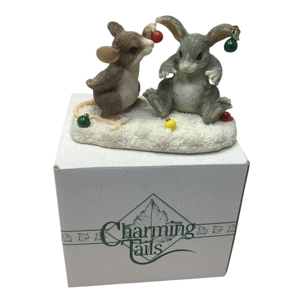 Vintage Fitz & Floyd Charming Tails "Decorating Binky" Figurine w/ Box